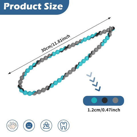 Chew Necklaces for Sensory Kids and Adults, Chewy Necklace Sensory Toys for Nail Biting, Silicone Necklace for Autism, ADHD, SPD, Fidget Oral Chew Toys for Boys and Girls Kids