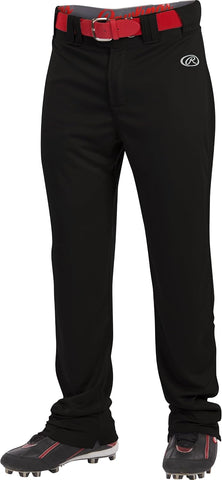 Rawlings Men's Launch Baseball Pants | Full Length Semi-Relaxed Fit | Piped