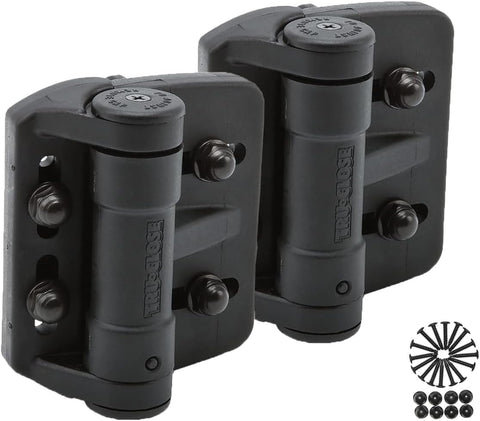 D&D TCAMA1 TruClose Mult-Adjust Gate Hinge Square Gates, Black, 2 pcs