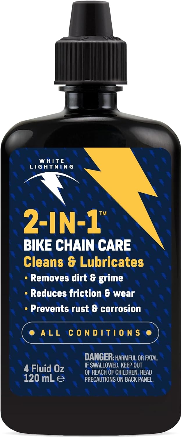 White Lightning 2-in-1 Bike Lubricant and Degreaser 4 oz