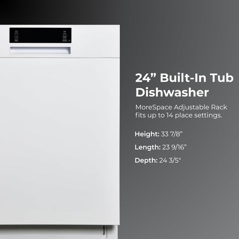Kenmore 24" Built-In Dishwasher - White