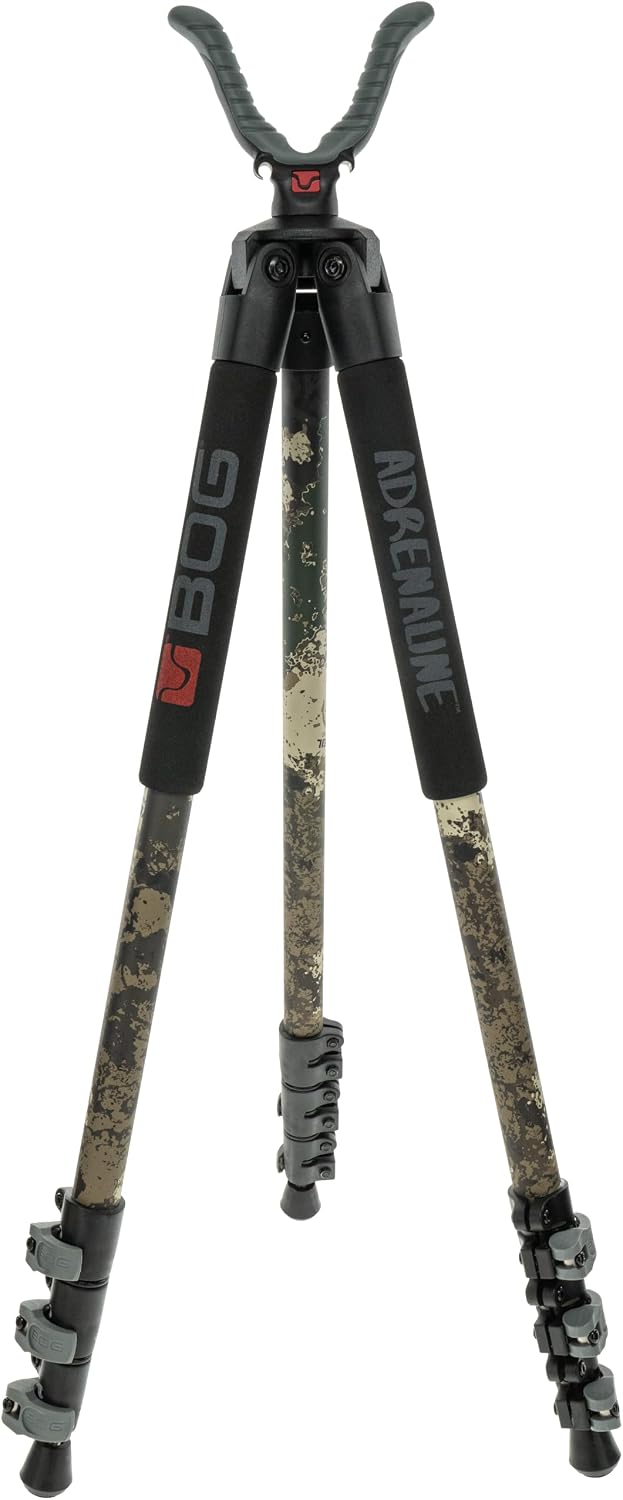 BOG Adrenaline Switcheroo Shooting Rests, Monopods, Bipods, and Tripods with Universal Shooting Rest Heads, Leg Lever Locks, and Lightweight Aluminum Construction for Hunting, Outdoors