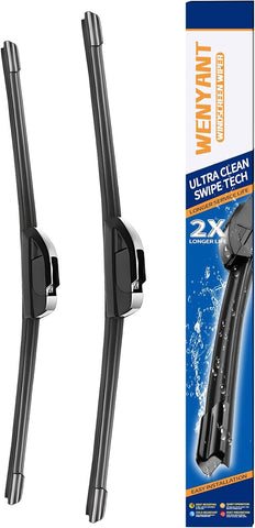 13" + 13" Replacement For Jeep Wrangler 2000 2001 2002 2003 2004 2005 2006 Front Windshield Wiper Blade Original Equipment Automotive Replacement J/U Hook Blades 2 Pack