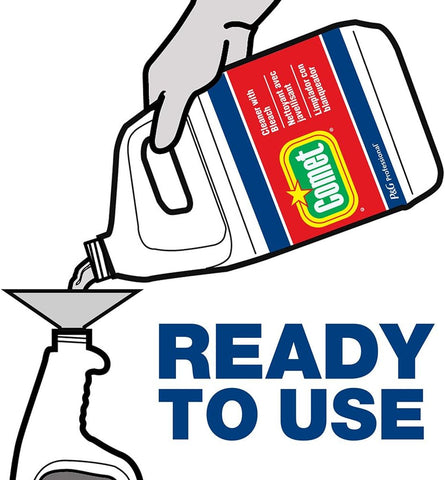 Comet Cleaner w/Bleach Spray for Kitchen & Bathroom Stains (1 gal, 3 pack)
