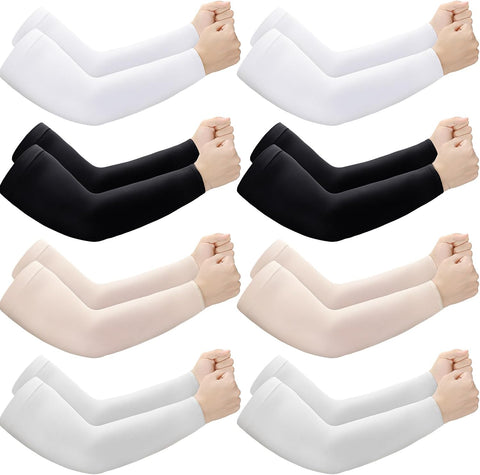 Janmercy 8 Pairs Arm Sleeves Thin Skin Protectors