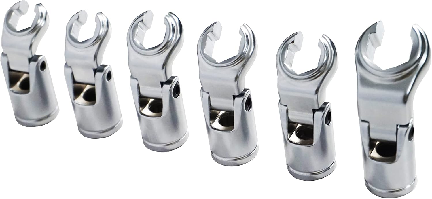 4LIFETIMELINES 3/8 in Crow's Foot Flare Nut Socket Set, 6-Pc SAE