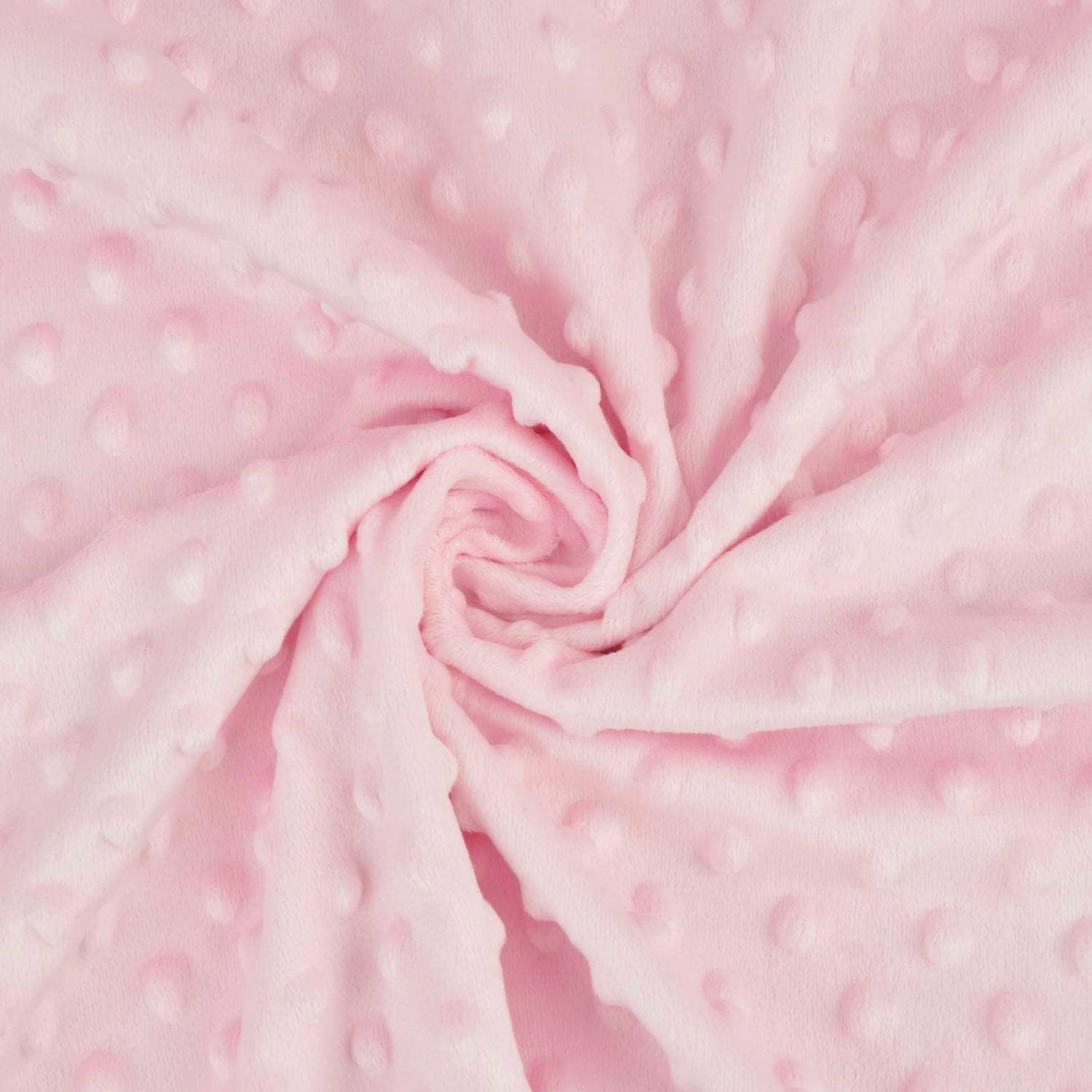 American Baby Company Heavenly Soft Chenille Security Blanket (14" x 14"), 2-Layer Design with Minky Dot & Silky Satin, Pink, for Boys and Girls