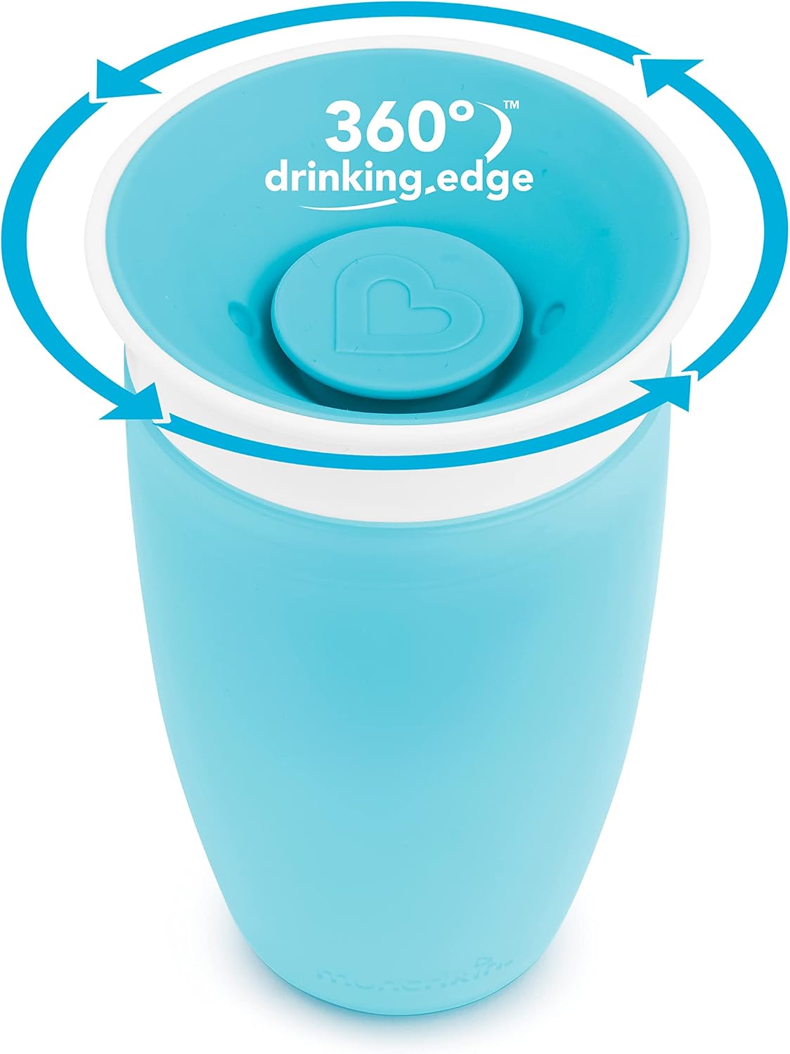 Munchkin Sippy Cups for Toddlers 1-3, Spill Proof Miracle 360 Cup, 10 Ounce, 2 Pack, Green/Blue, Pack of 6
