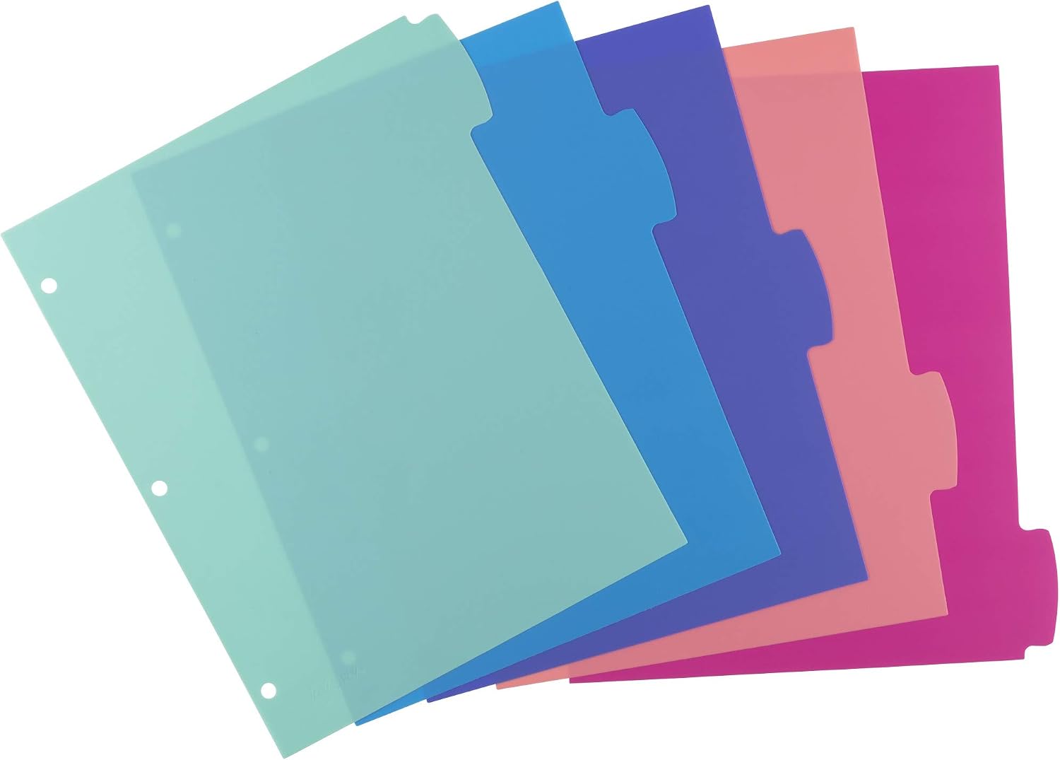 Avery Big Tab Write & Erase Dividers, 5-Tab, Pastel, 1 Set
