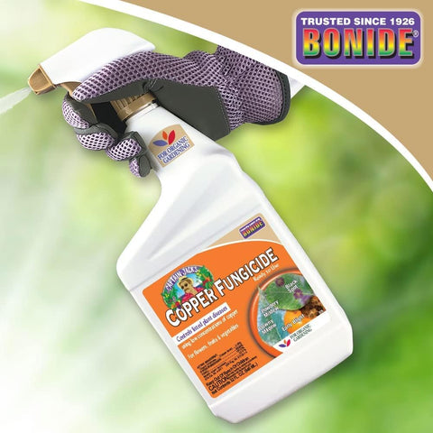 Bonide Captain Jack's Copper Fungicide, 32 oz Ready-to-Use Spray for Organic Gardening, Controls Common Diseases (Pack of 2)