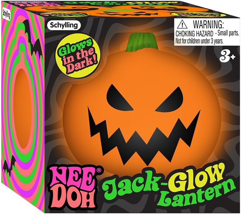 Schylling Needoh Jack Lantern Glow in The Dark Pumpkin Faces Assorted