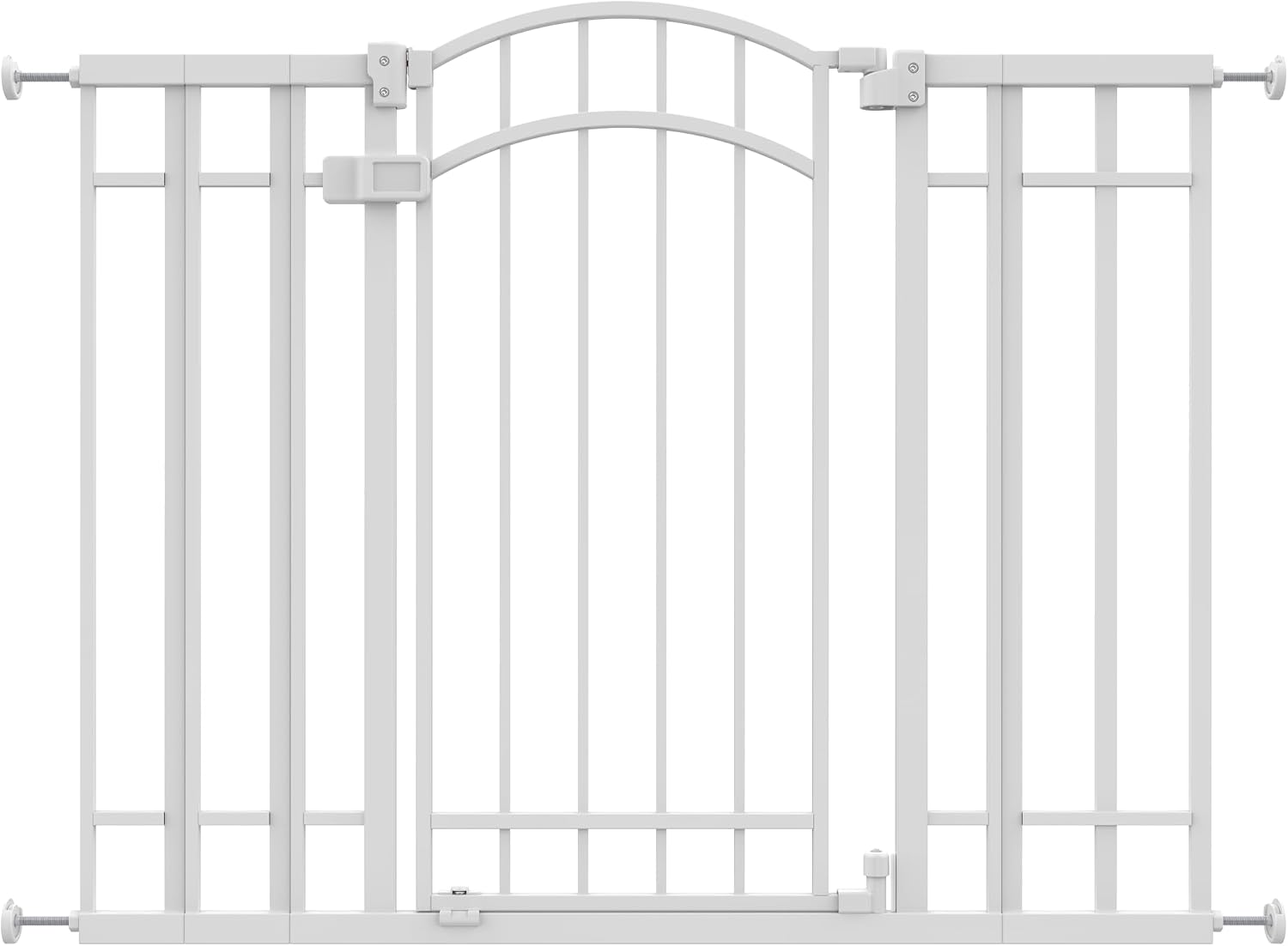 Ingenuity Decorative Extra Tall Baby Gate & Dog Gate, 28.5"-48" Wide, 36" Tall, Hardware or Pressure Mounted, Install on Top or Bottom of Stairs, Banister, or Doorway - White