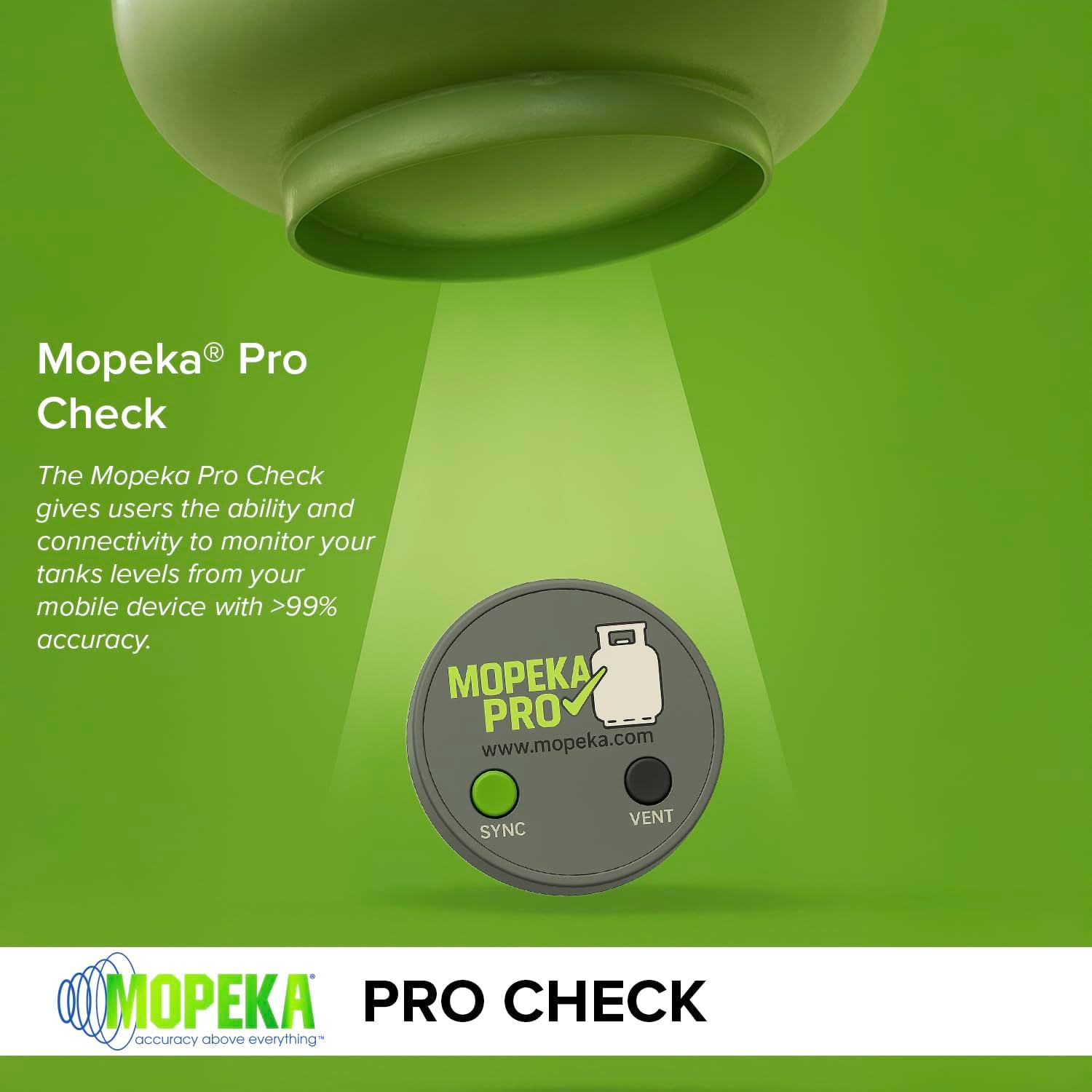 Mopeka Pro Check Bluetooth Propane Tank Sensor, Magnetic, 250 Gallon Max