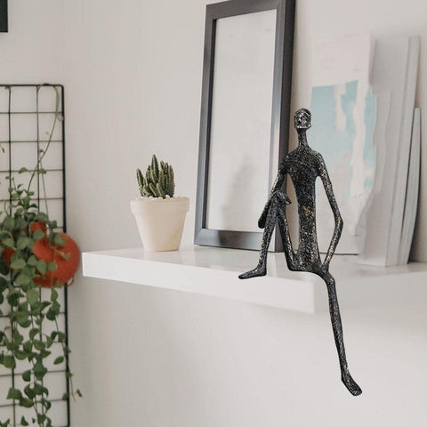 Dualoai Abstract Human Figure, Statue, Collectible Art Sculpture, for Living Room and, Table Decoration, Birthday Gift, C 9x9x28cm