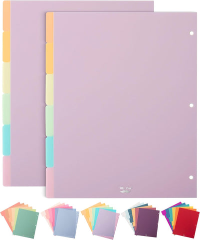 Mr. Pen- Dividers for 3 Ring Binder, 2 Sets, 6 Pack/Set, 12 pcs