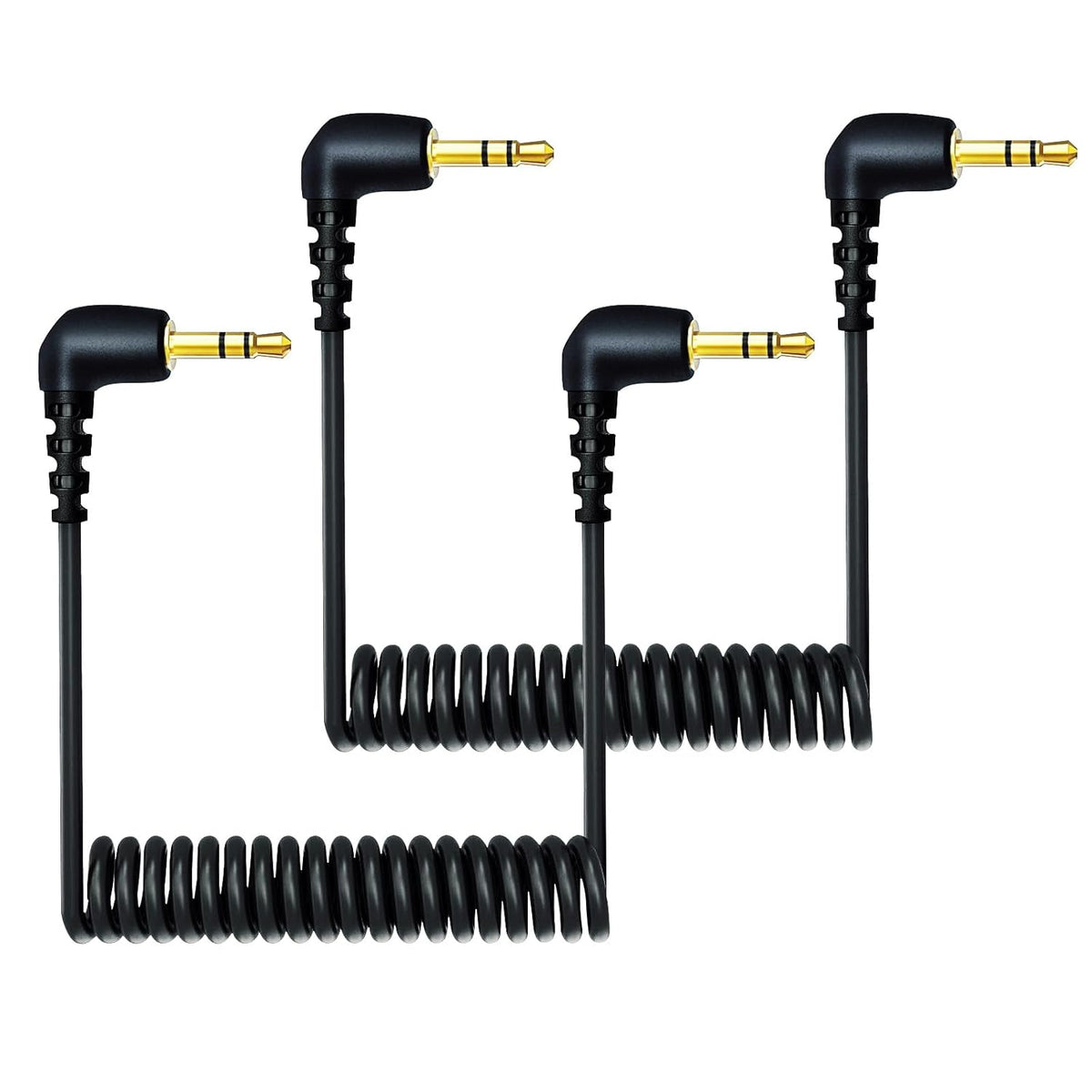 2-Pack 3.5mm Microphone Cable for DJI Mic 2 & Rode Wireless Pro, Go, Black