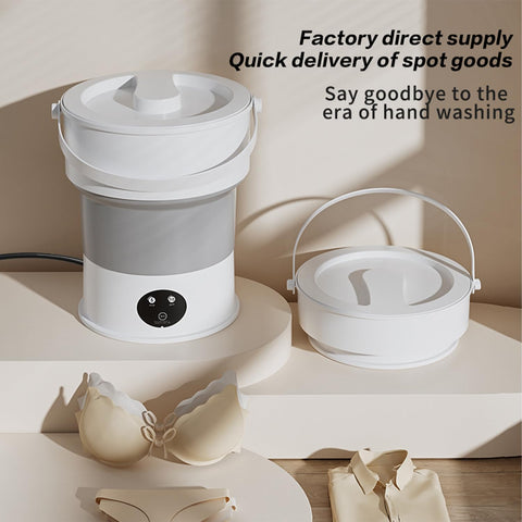 Portable Foldable Washing Machine, Mini USB-Powered Laundry Washer for Travel and Dorm, Gentle Cleaning for Baby Clothing, Underwear, and Socks