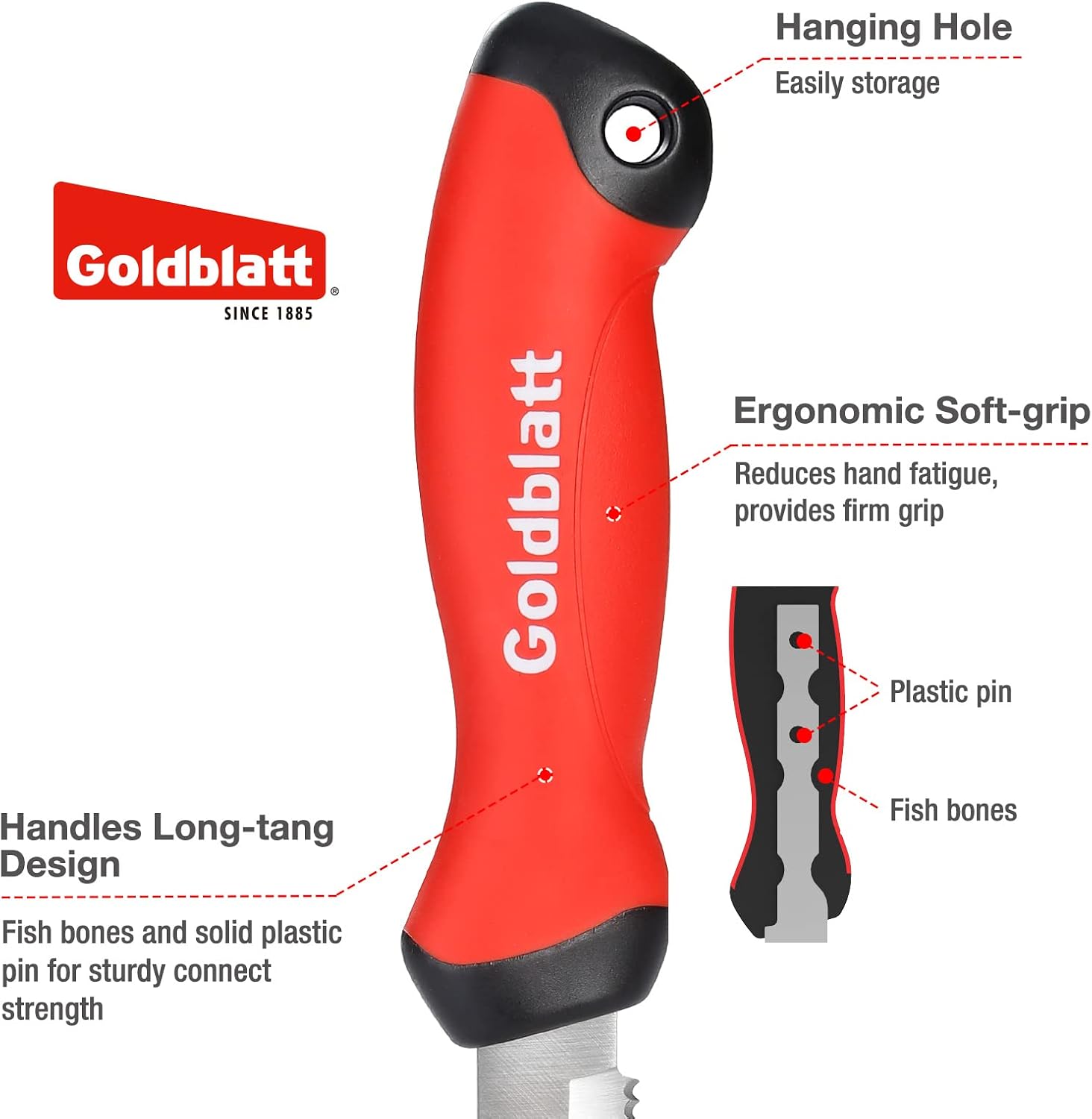 Goldblatt Heavy Duty Carpet Knife, Linoleum Cutter & Hook Knife for Roofing