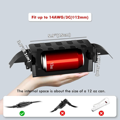 Flemoon Small Outdoor Electrical Box, IP55 Waterproof Extension Cord Cover