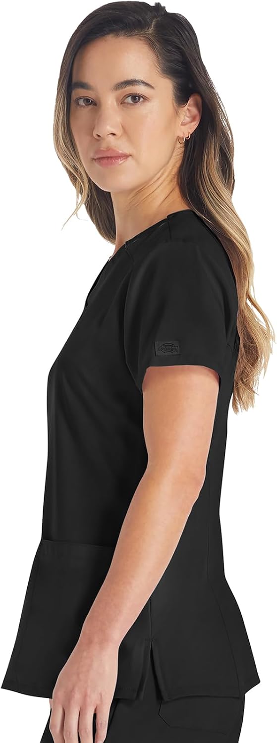 Dickies EDS Essentials Women's Scrub Top V-Neck Medical Shirt 2 Pockets