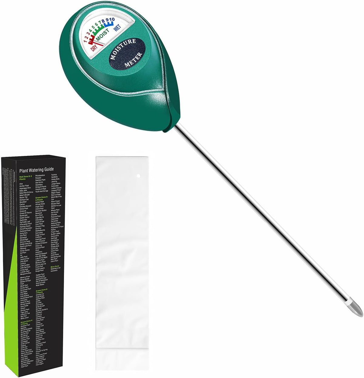 XLUX Plant Soil Moisture Meter, for Indoor and Outdoor use, Battery-Free