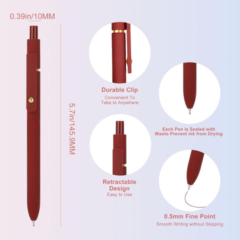 Ddaowanx Colored Gel Pens,0.5mm Fine Point Smooth Writing Color Ink Pens