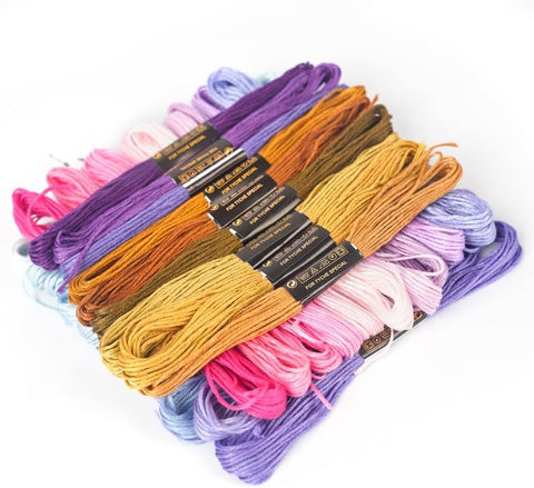 150 Color Skeins Rainbow Color Embroidery Floss，Cross Stitch Threads, Bracelet Yarn, Craft Floss