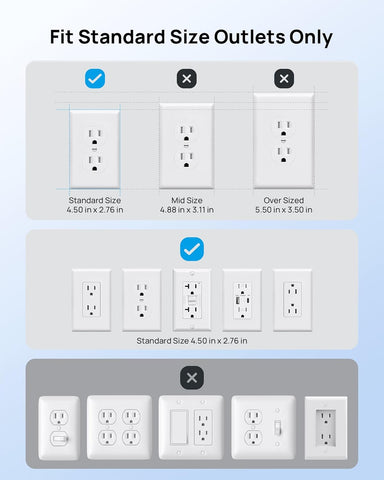 TROND 5ft Flat Extension Cord with Ultra-Thin Outlet Cover, 1250W, White