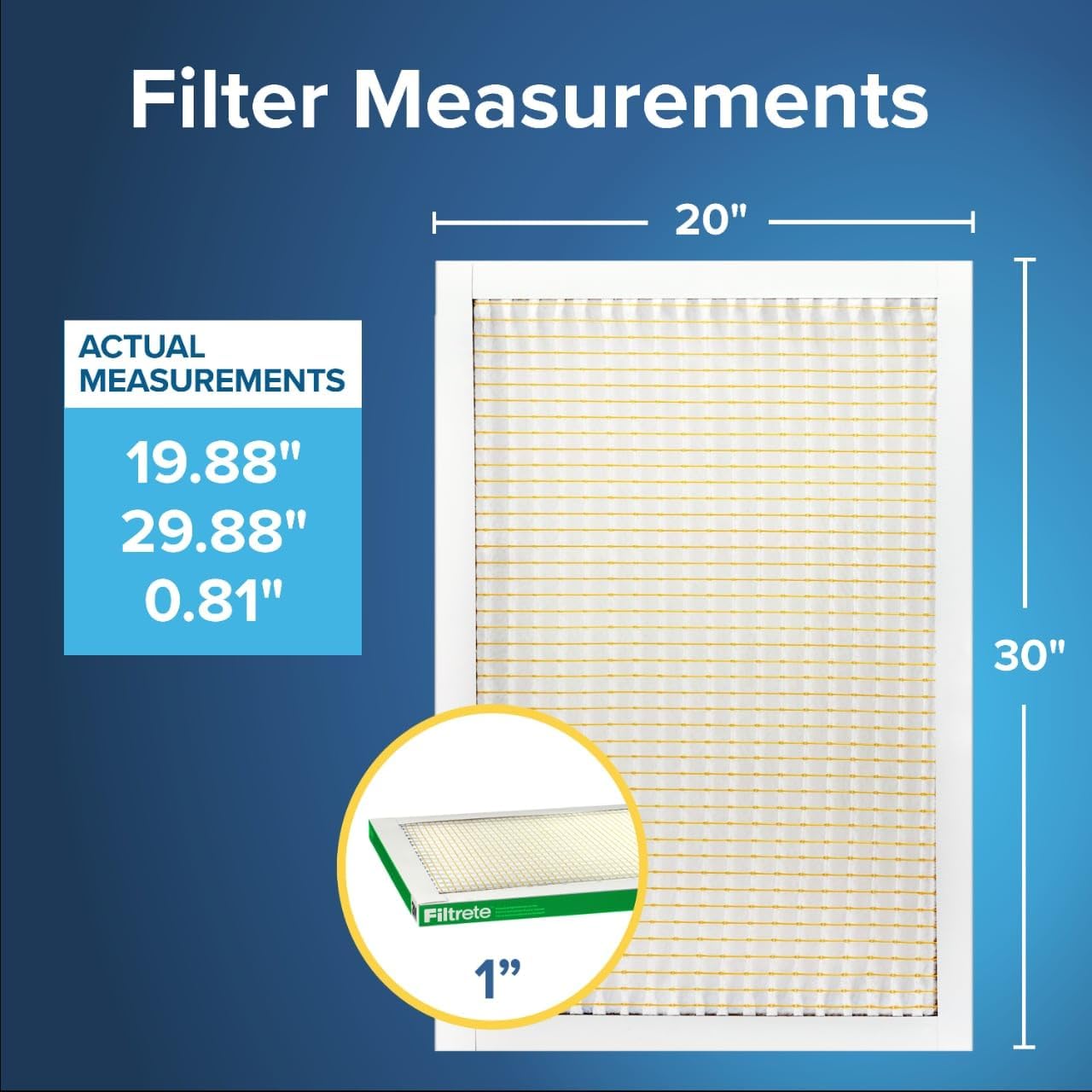 Filtrete 20x30x1 Air Filter, MERV 8, MPR 700, 4 HVAC Filters