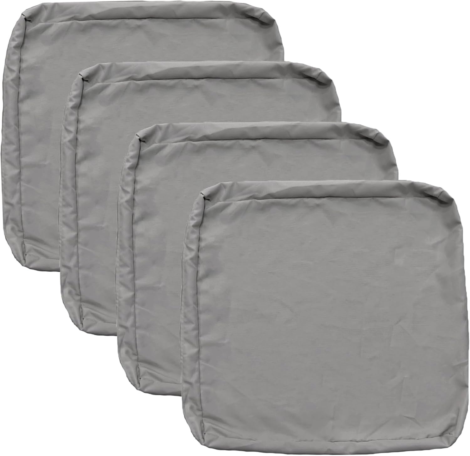 FLYMEI Patio Cushion Covers 25x25x5, Grey, 4Packs