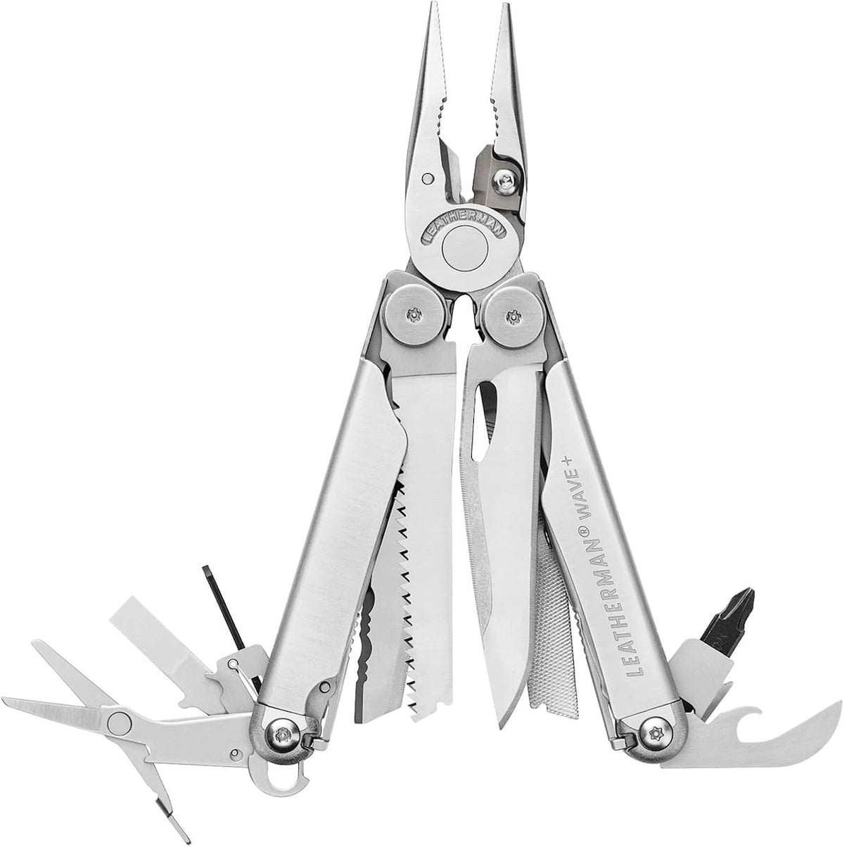 LEATHERMAN Wave Plus 18-in-1 Multi-Tool, DIY and Outdoors, Stainless Steel