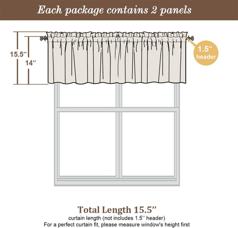 Chyhomenyc Sheer Valances for Windows 2 Packs, 42Wx14L Inches Small Window Valance for Living Room Bathroom Cafe Laundry Basement, Elegant Rod Pocket Voile Valance, Purple