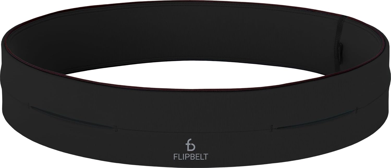 FlipBelt Classic Running Belt, Phone Holder for Running, Money Belt Pouch