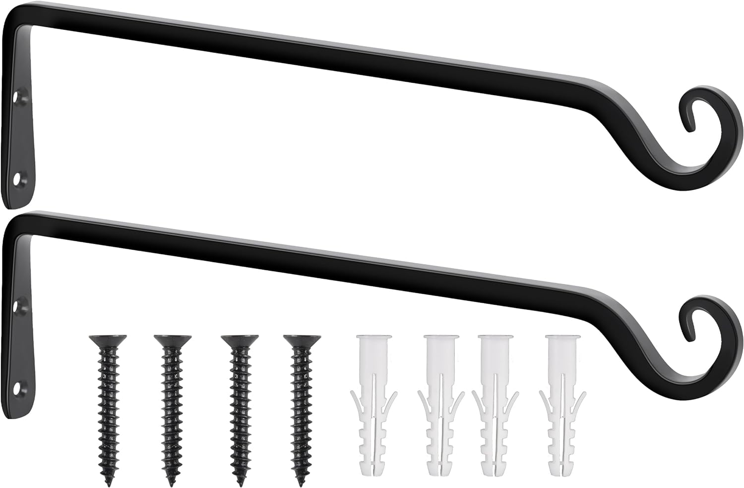 Gtongoko 15 Inch Heavy Duty Metal Plant Hangers Outdoor Indoor, 2 Pack