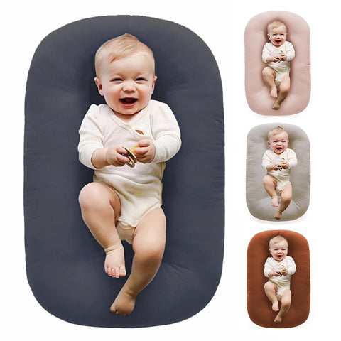 Baby Lounger 0-24 Months 100% Cotton Soft & Breathable(Gray)