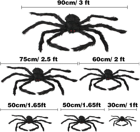 Halloween Spider Decorations 6 Pack: Giant Spider Outdoor Decoration