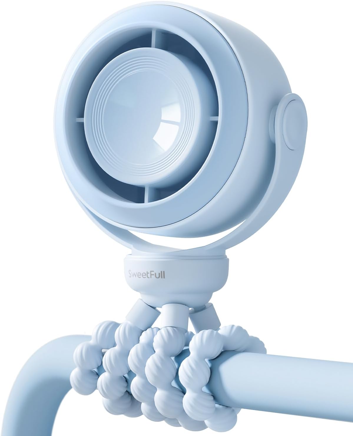 SWEETFULL Portable Stroller Fan, Pinch-Proof Baby Fan - Blue