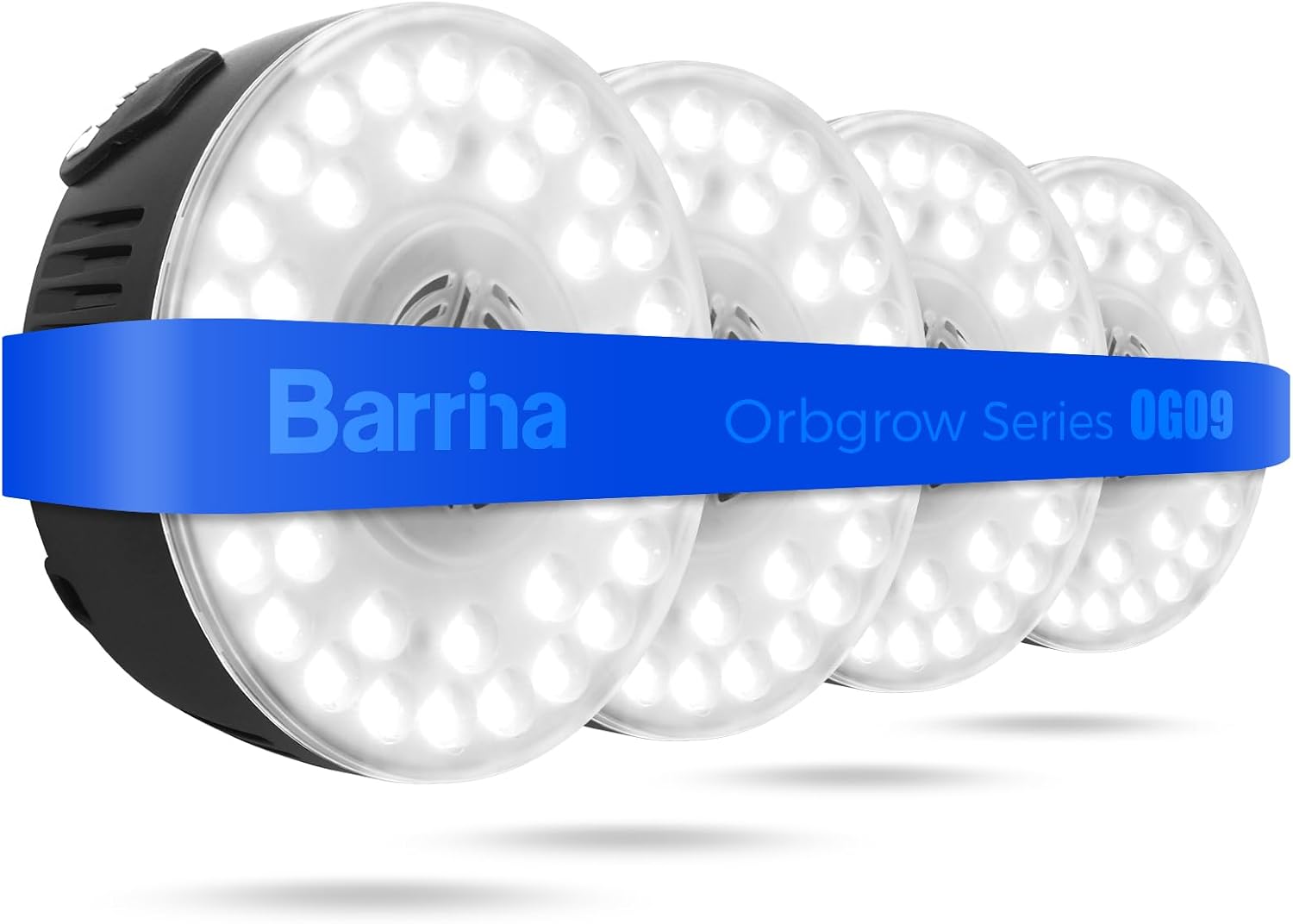 Barrina Orbgrow OG09 Puck Grow Light, 36W(4 x 9W), 5000K, 4 Packs, Black