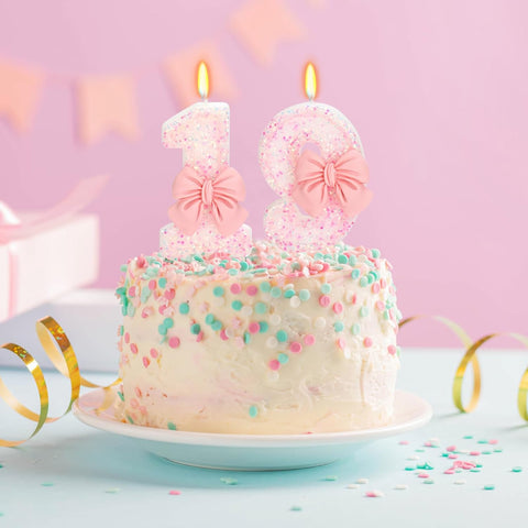 Pink Bow Birthday Number 19 Candle 19th Birthday Decorations Girl