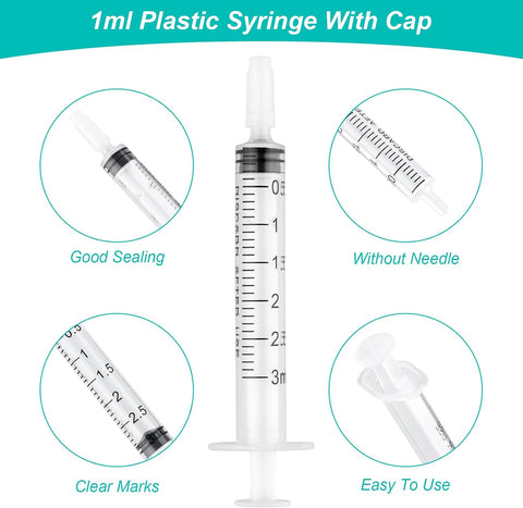 20 Sets 3ml Colostrum Syringes with Caps No Needle Colostrum Collector Kit Include 20pcs 3ml Sterile Syringes, 20 Labels, 2 Storage Bags and 1 Measuring Cup
