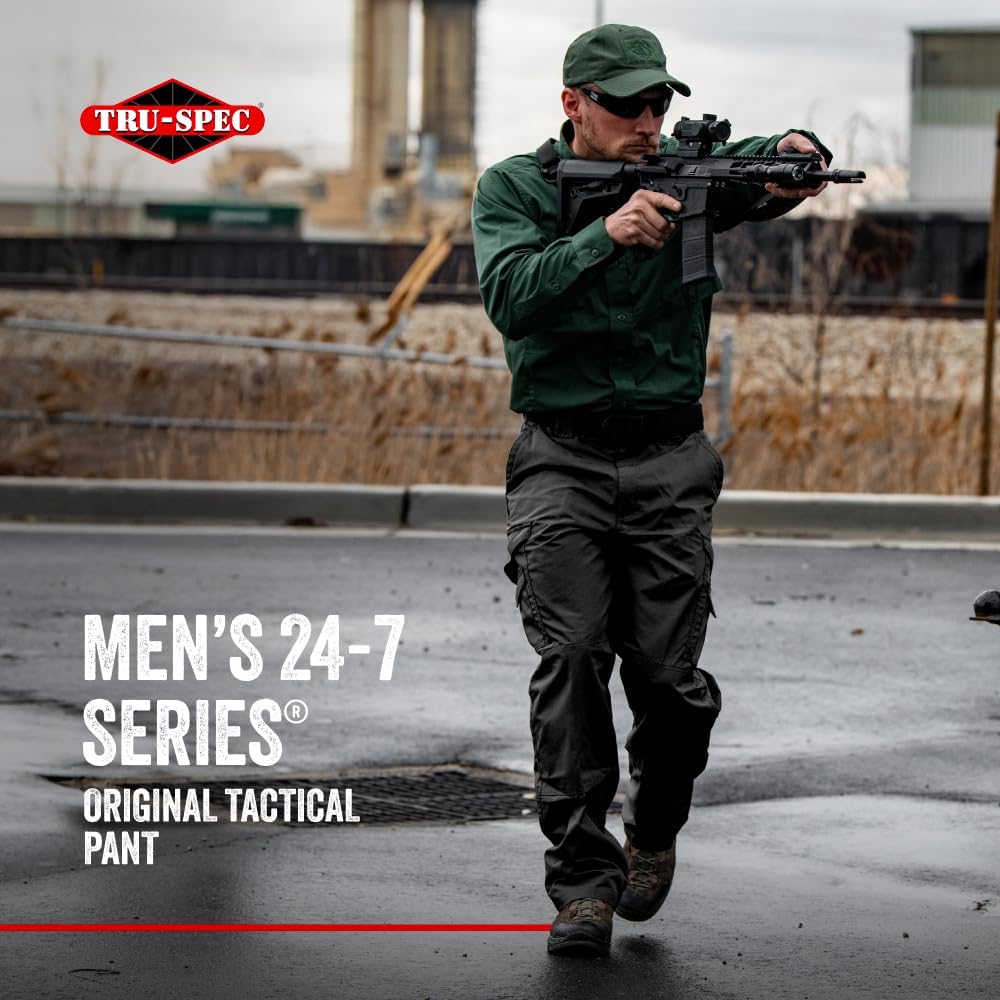 Tru-Spec 24-7 Original Cargo Work Pants for Men, Water Resistant, Ripstop