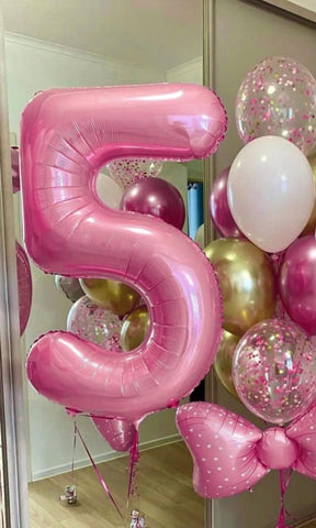 Pastel Pink 0 Balloon - Number Balloon 40 Inch, 0th Pastel Pink Decorations