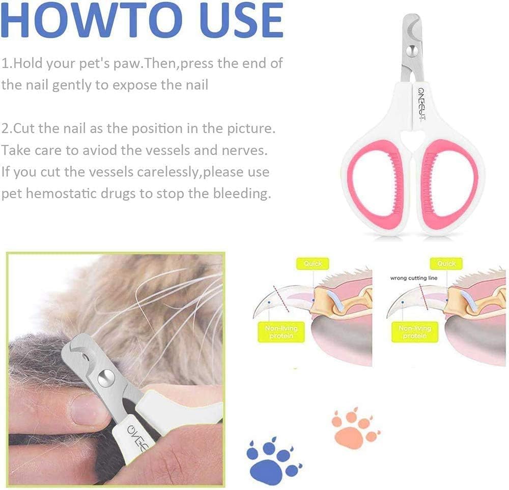 Pet Nail Clippers, Cat & Kitten Claw Nail Clipper Safe Sharp Trimmer