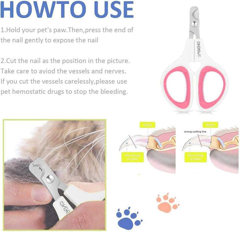 Pet Nail Clippers, Cat & Kitten Claw Nail Clipper Safe Sharp Trimmer