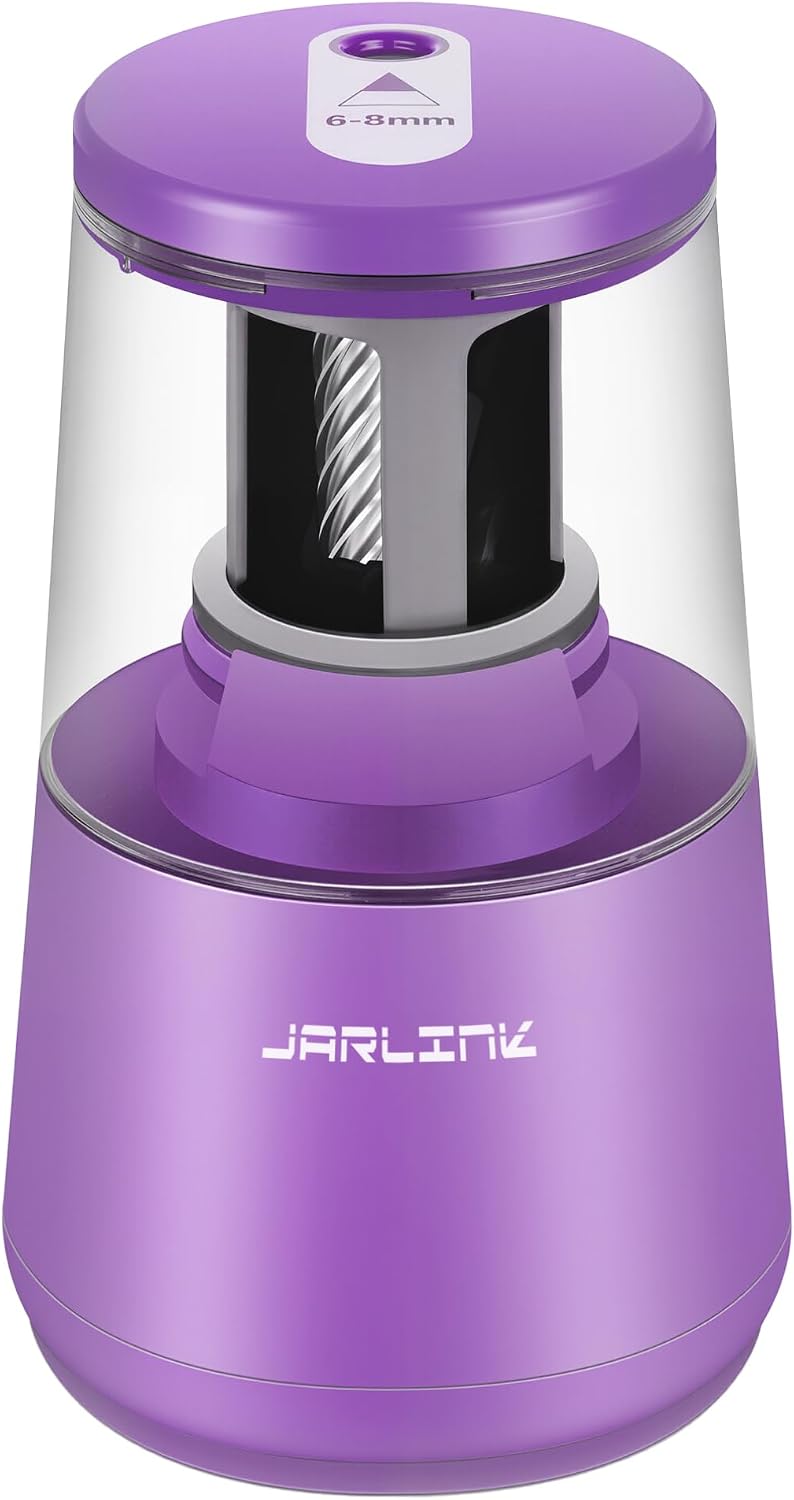 JARLINK Electric Pencil Sharpener, Heavy Duty Helical Blade, Auto Stop