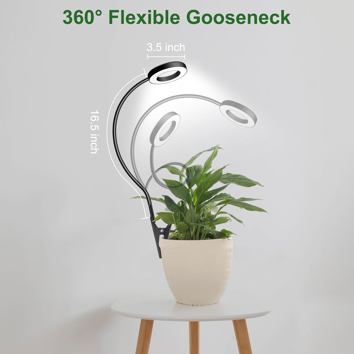wolezek 2 in 1 Grow Lights for Indoor Plants, 48 LEDs Plant Lights Indoor