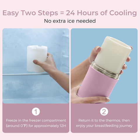 Momcozy 22oz Portable Breastmilk Cooler for 24H Outdoor, Newborn Essentials