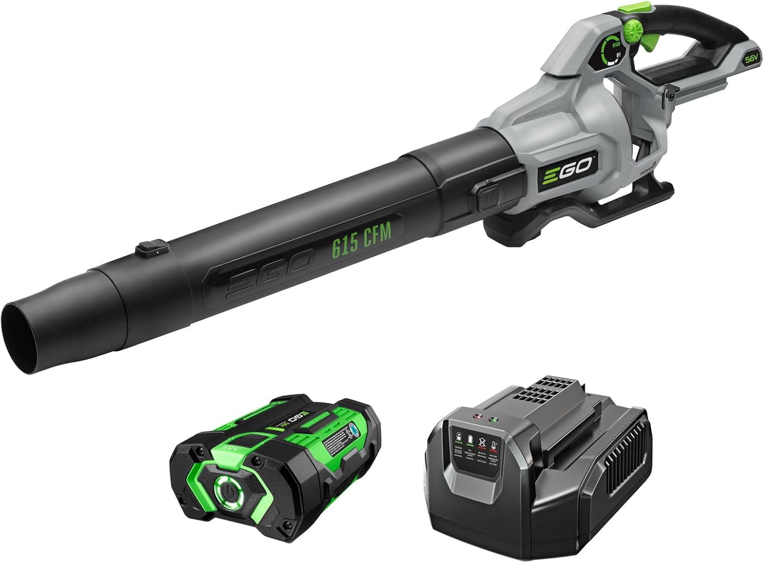 EGO POWER+ Cordless Electric Leaf Blower, 615 CFM, With Battery - LB6151