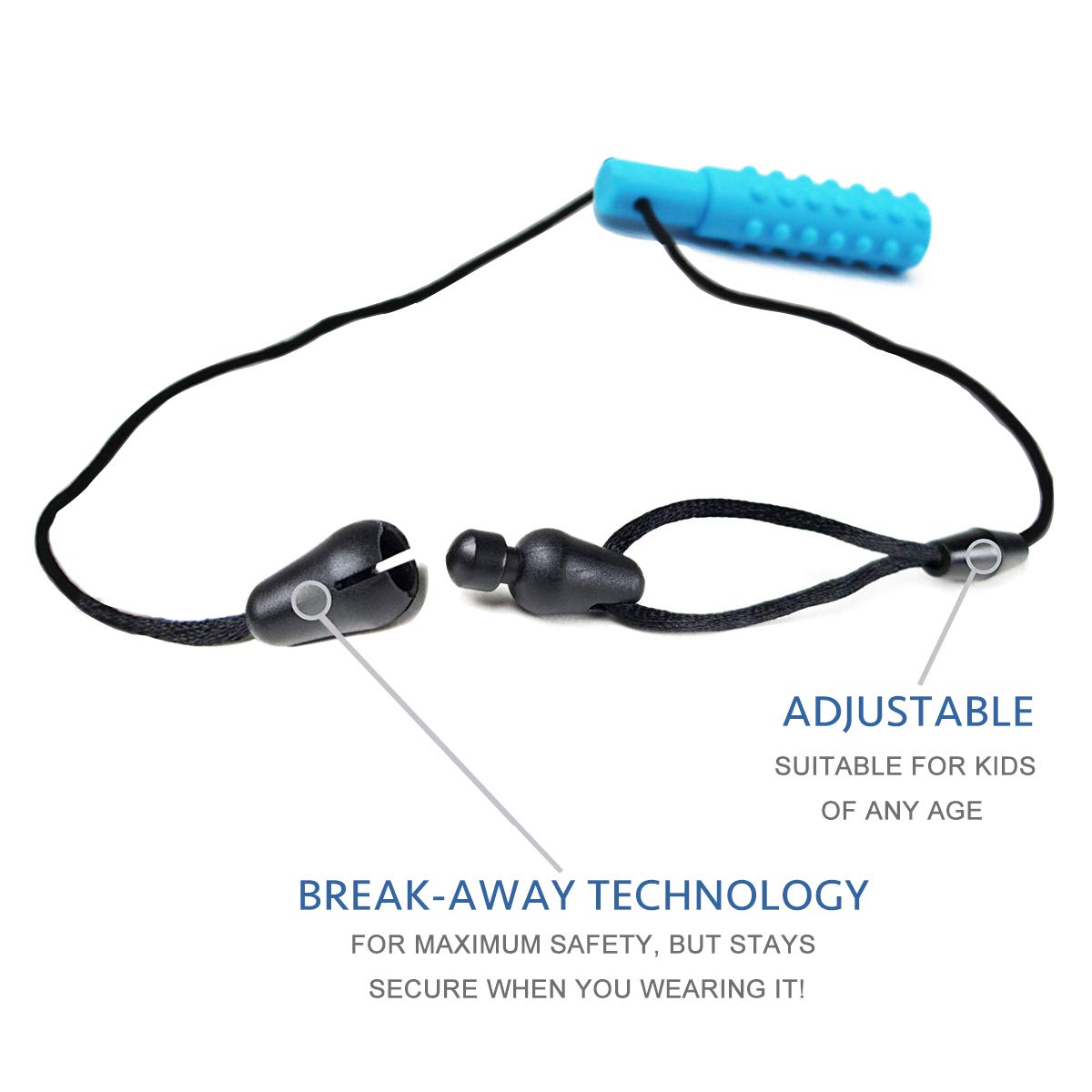 Sensory Chew Necklace (3 Pack) - Sensory Oral Motor Aids Teether Toys for Autism, ADHD, Baby Nursing or Special Needs- Chewing Biting Fidgeting for Kids Adult Chewers (Standard Firm)