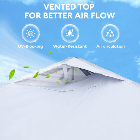 SANWAY 10x10 Pop Up Canopy Tent with Sidewall, Vendor Booth Shelter